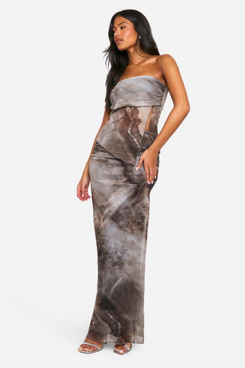 Висока абстрактна спідниця максі