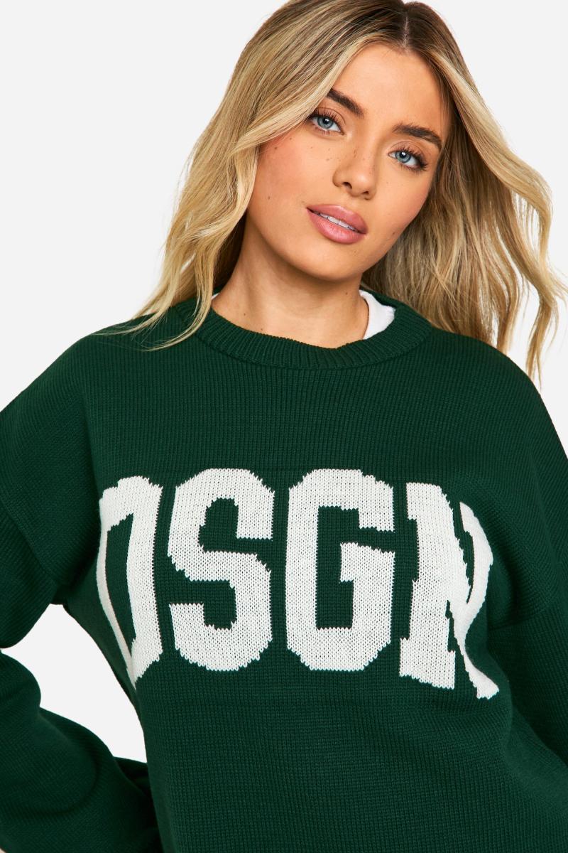 Трикотажний джемпер з круглим вирізом DSGN