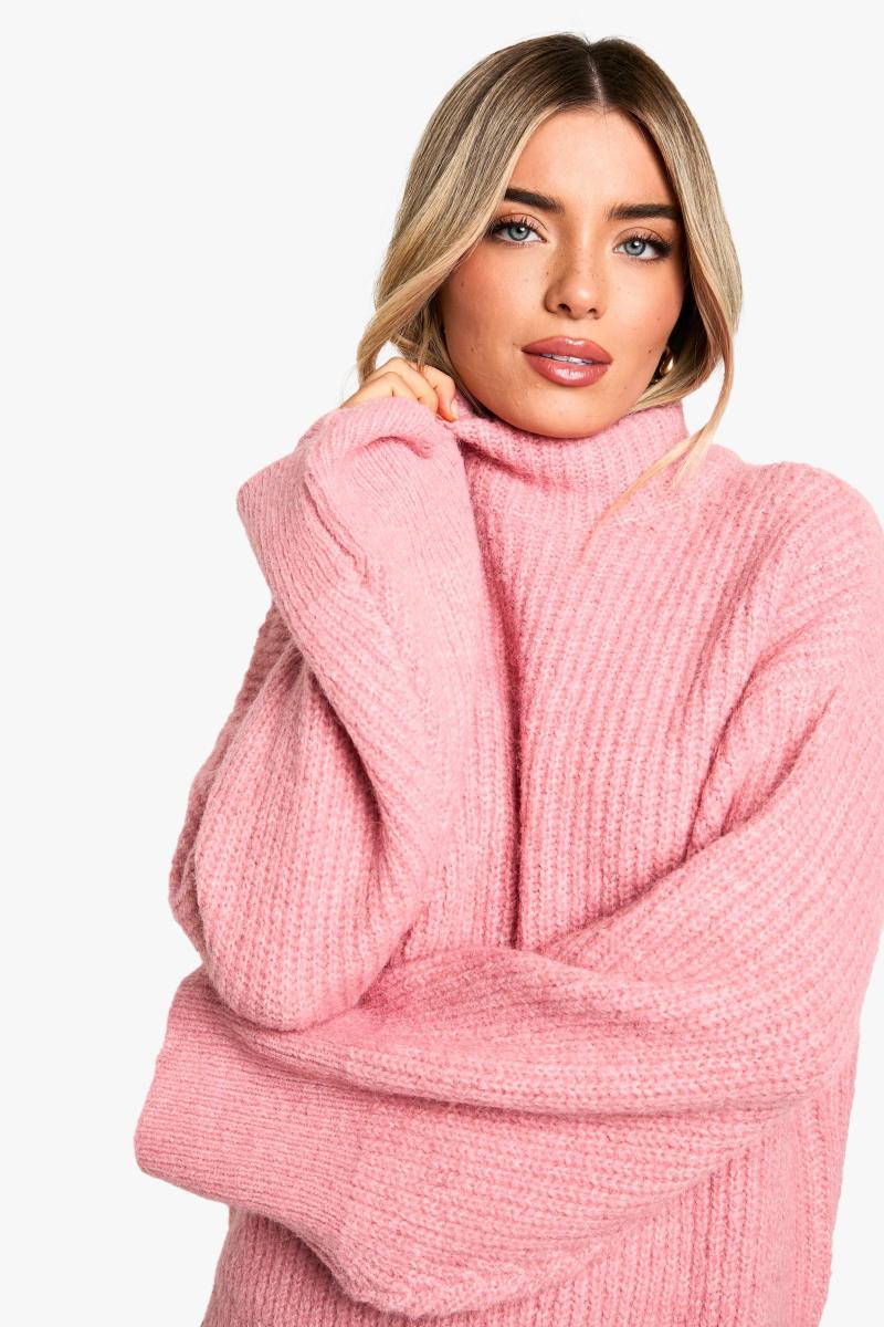 Трикотажний джемпер з високим горлом великого розміру