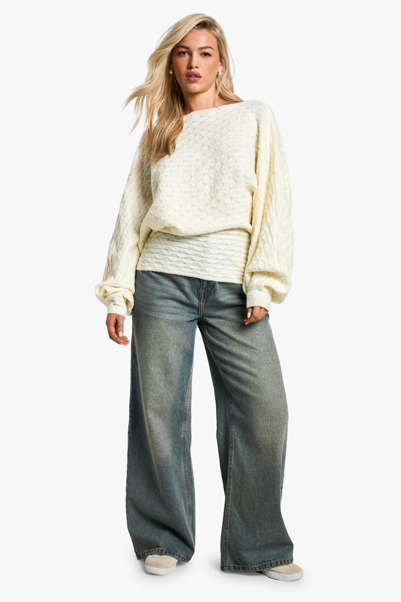 М'який в'язаний джемпер із закрученою спинкою