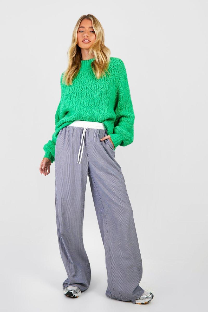 Величезний джемпер з високим вирізом і рукавами-кульками