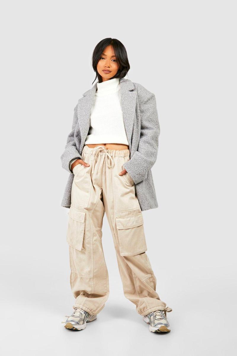 Кремовий укорочений рибальський джемпер