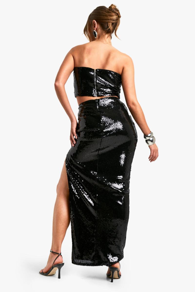 Спідниця максі з паєтками