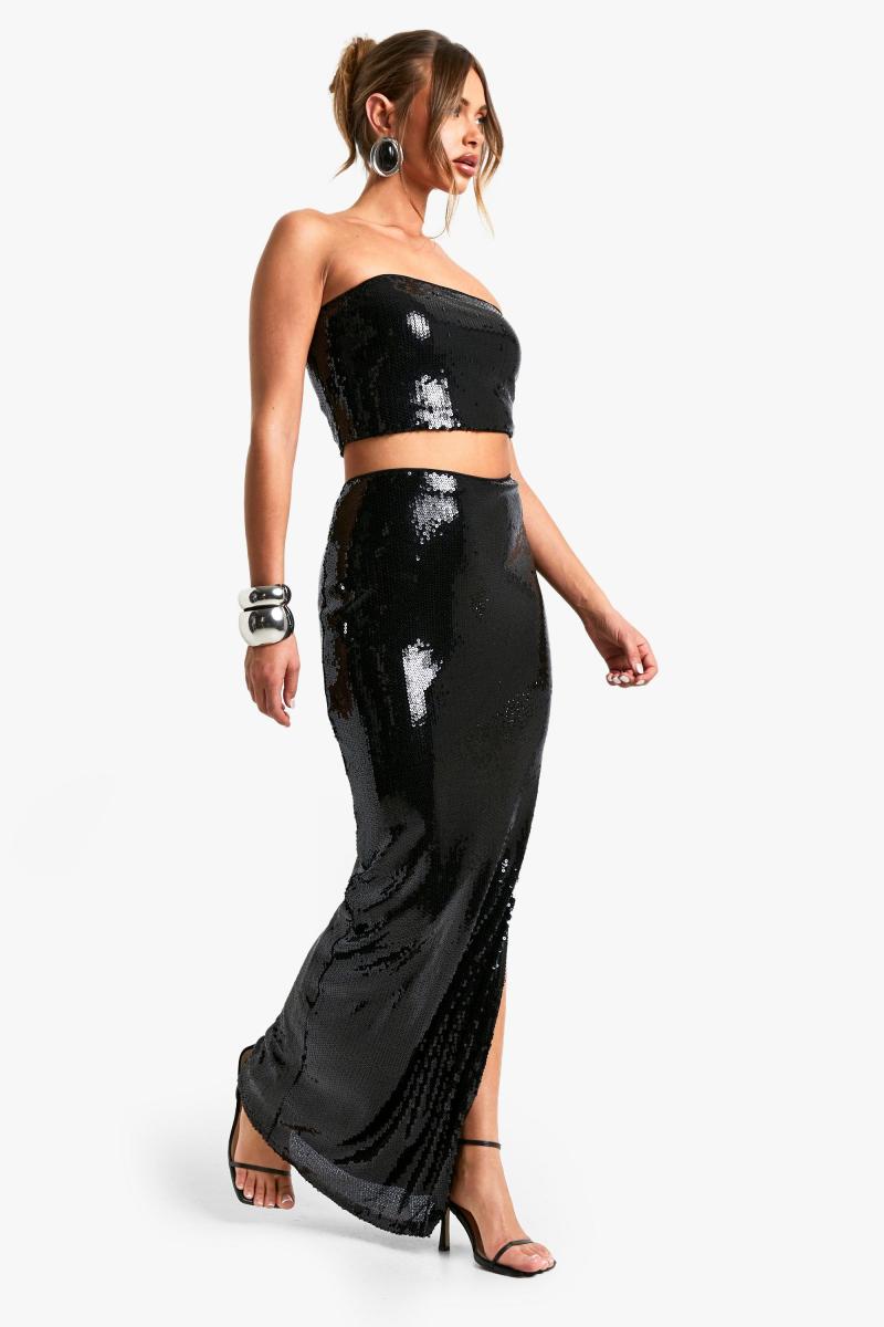 Спідниця максі з паєтками