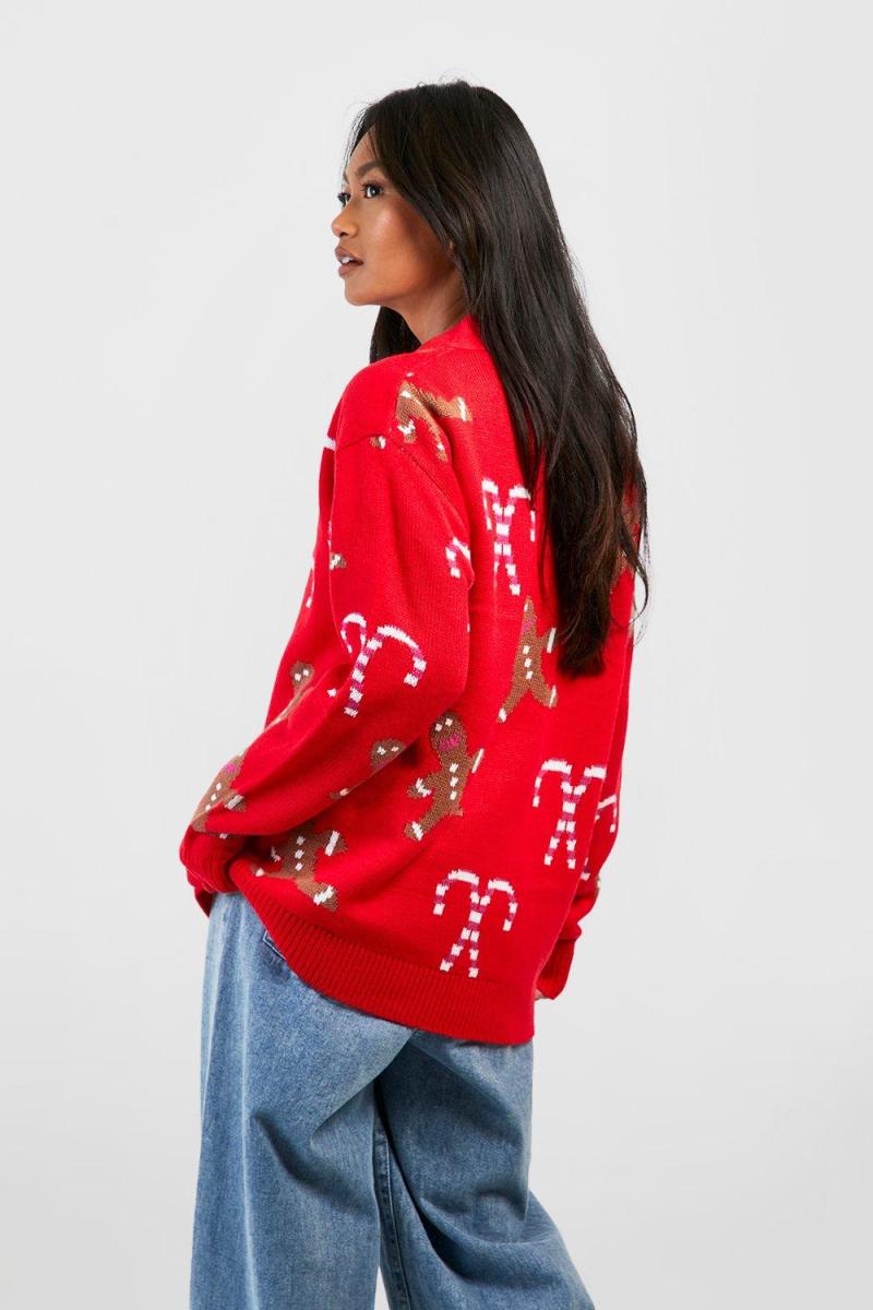 Різдвяний кардиган із пряниками та цукерками