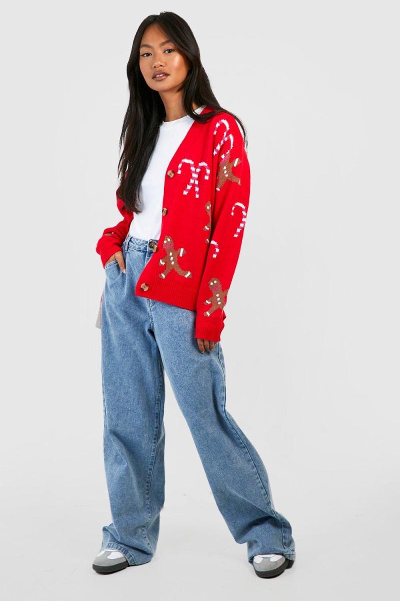 Різдвяний кардиган із пряниками та цукерками