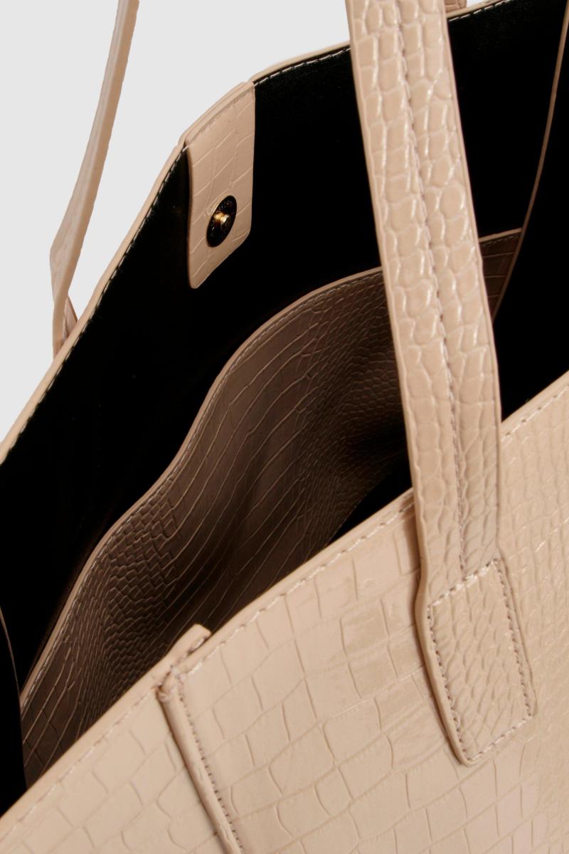 Велика денна сумка зі штучної шкіри під крокодил