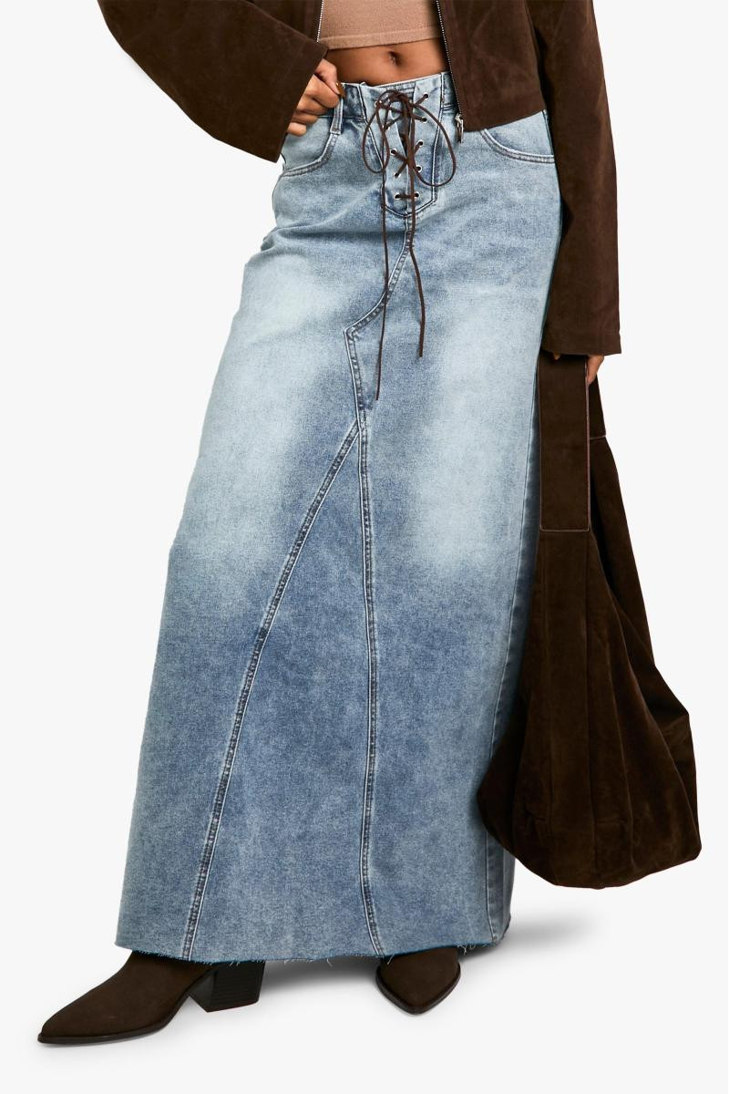Спідниця максі зі шнурівкою