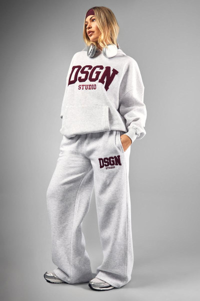 Dsgn Studio Toweling Applique Straight Leg Jogger