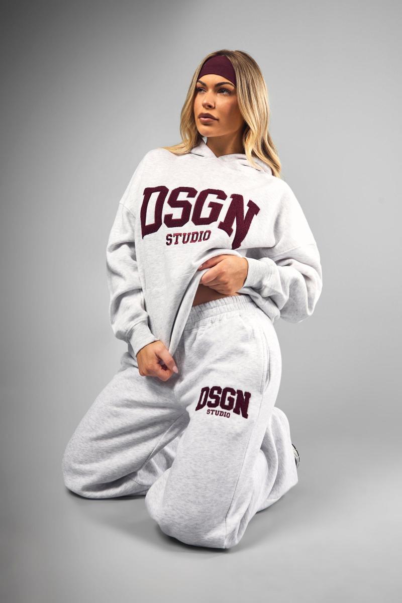 Dsgn Studio Toweling Applique Straight Leg Jogger