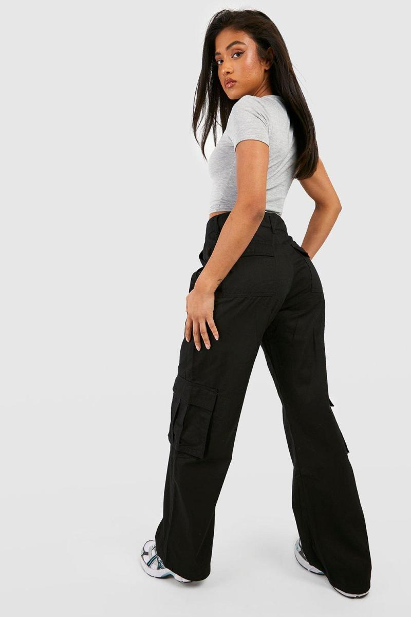 Маленькі прямі брюки карго із високою талією