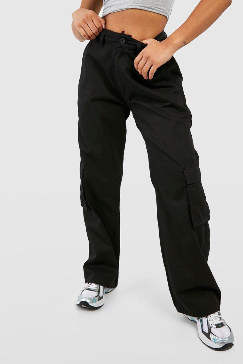 Маленькі прямі брюки карго із високою талією