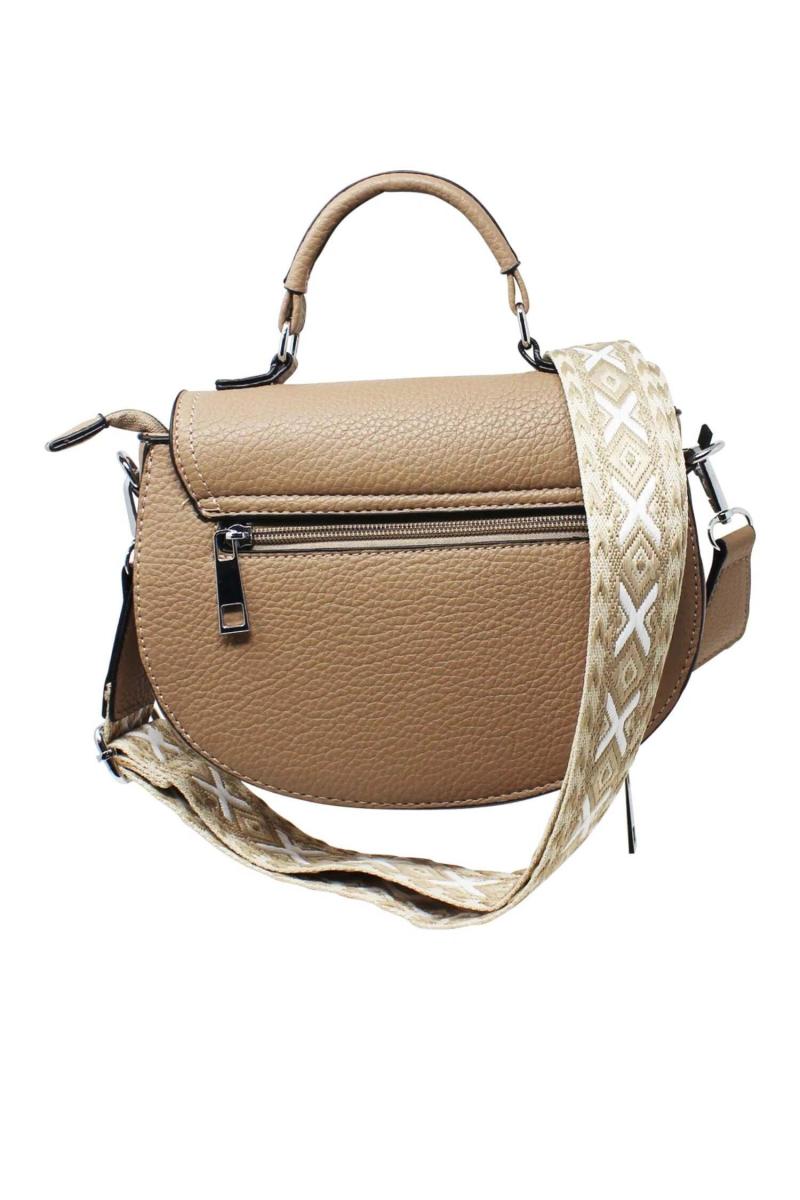 Crossbody з прикрасами у вигляді бджоли кольору мокко