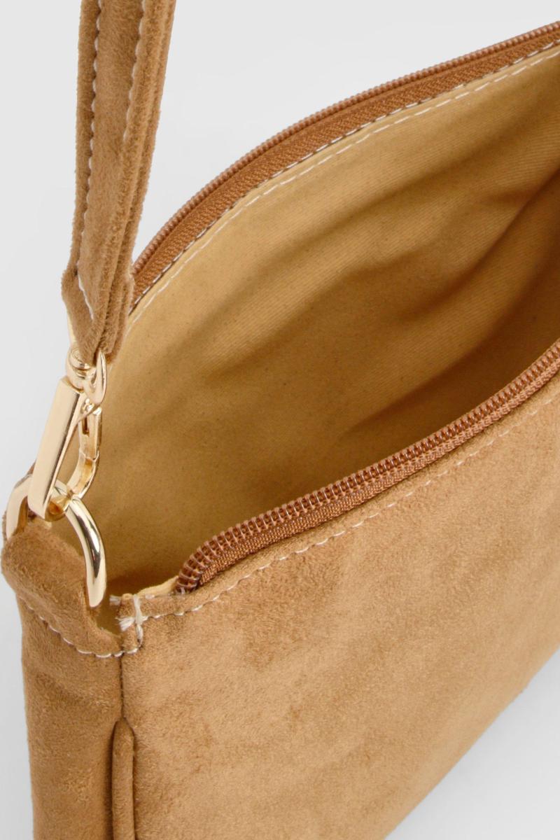 Сумка через плече зі штучної замші