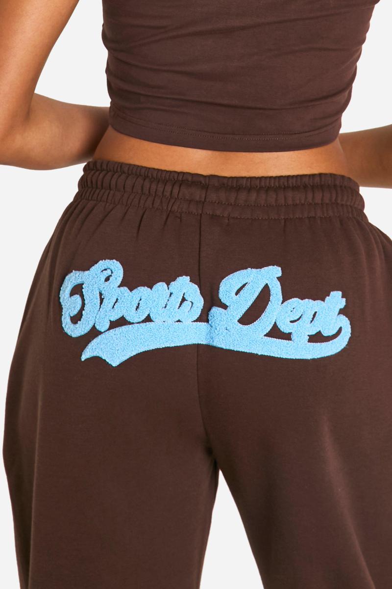 Sports Dept Toweling Applique Straight Leg Jogger