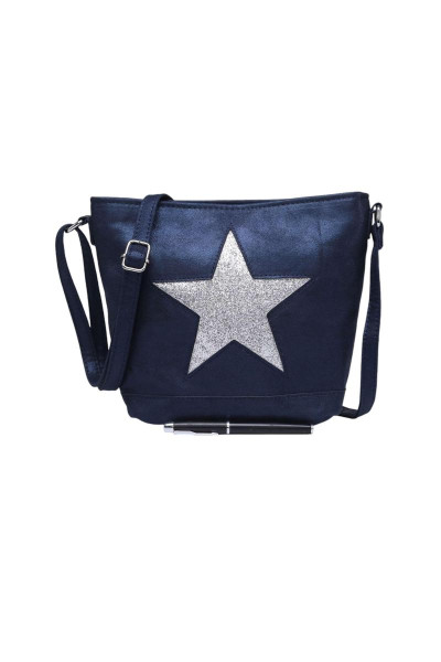 Ігристий зірковий дизайн невеликий штучний замшевий плече / мішок з перехрестям Ігристий зірковий дизайн невеликий штучний замшевий плече / мішок з перехрестям