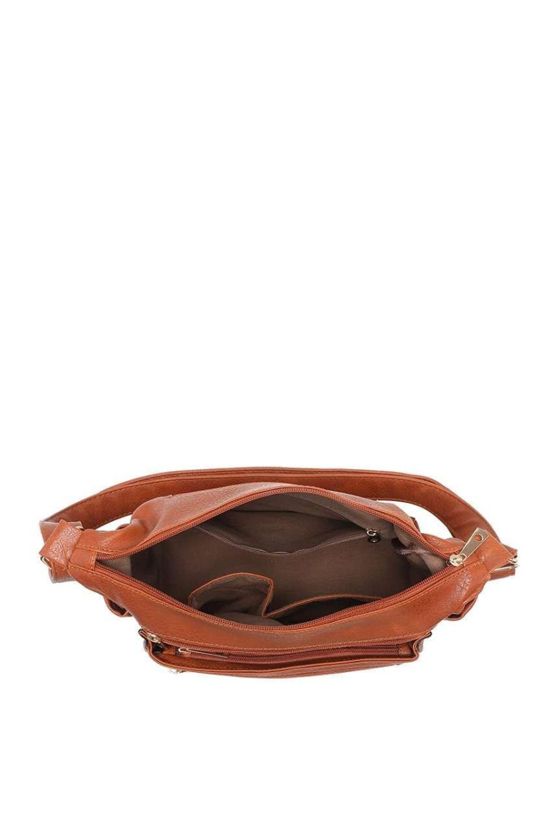 Сумка через плече зі штучної шкіри з кількома кишенями