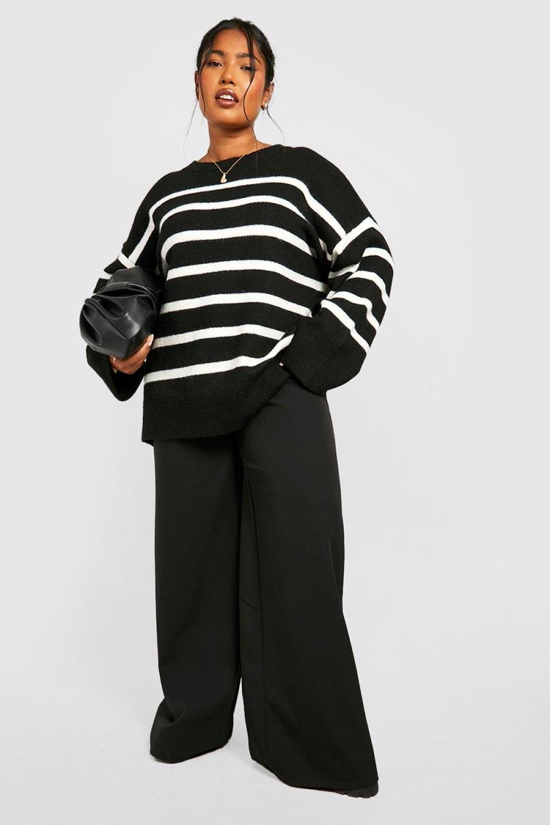 Плюс м’який трикотажний джемпер великого розміру