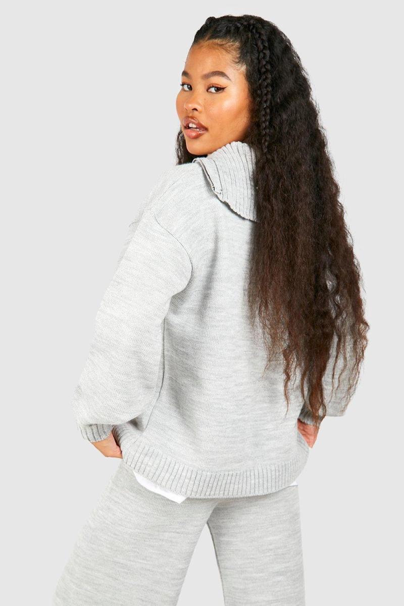 Трикотажний джемпер Petite Dsgn з тисненням на половину блискавки