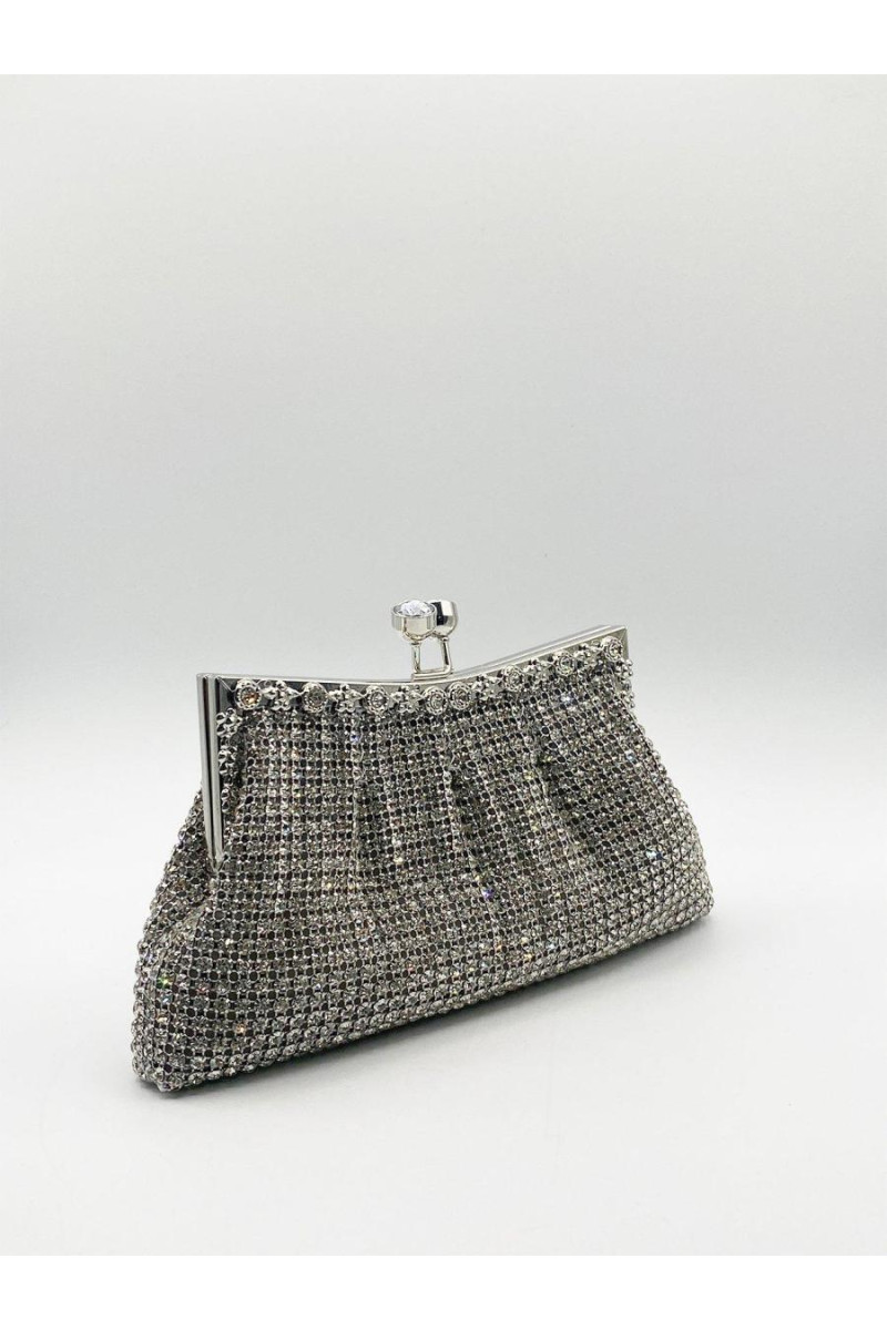 Сріблястий клатч Crystal