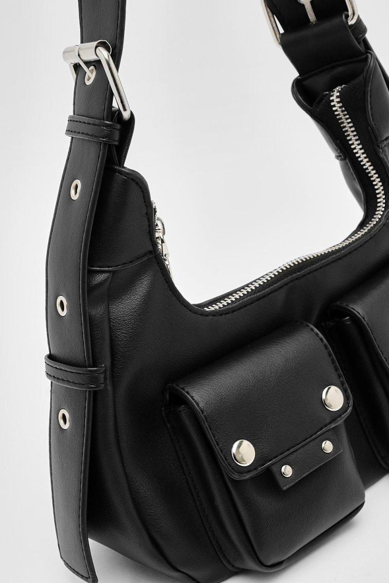 Сумка через плече з подвійною кишеньковою заклепкою