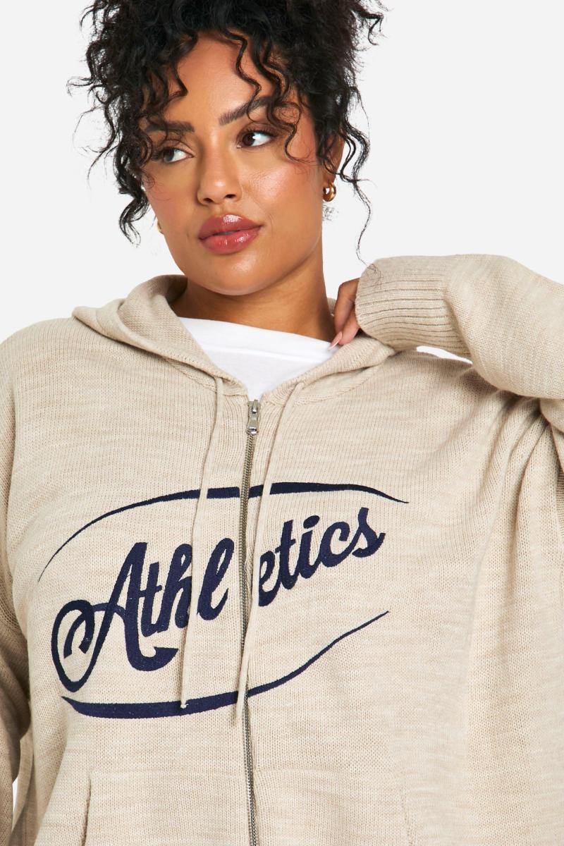 Плюс в’язана оверсайз-худі на блискавці