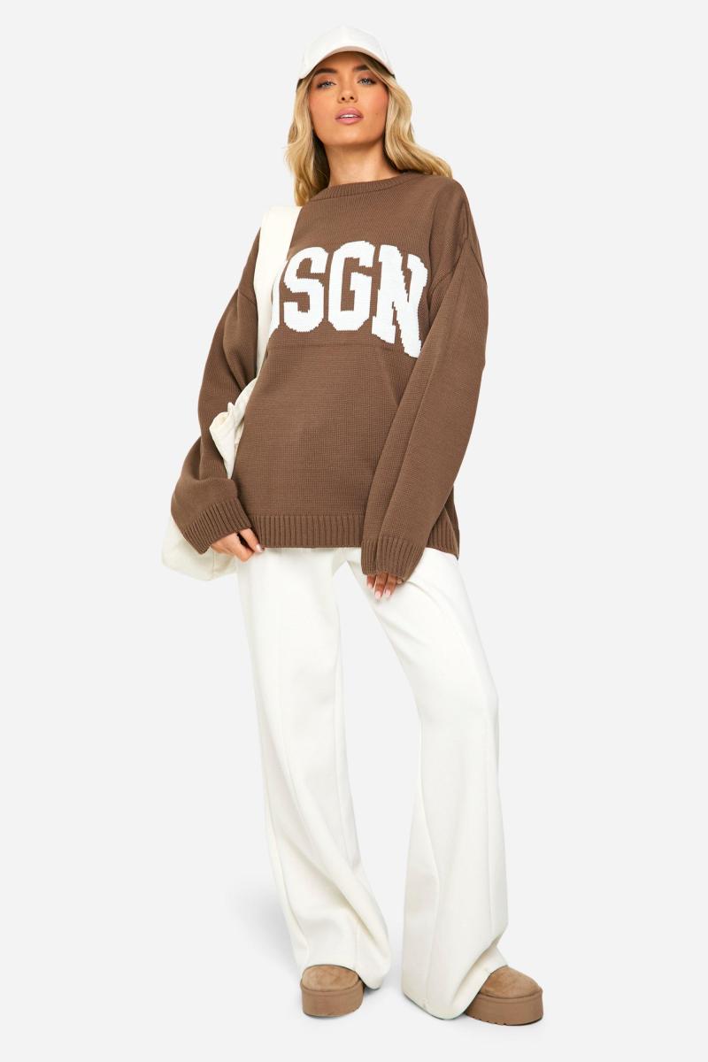 Трикотажний джемпер з круглим вирізом DSGN