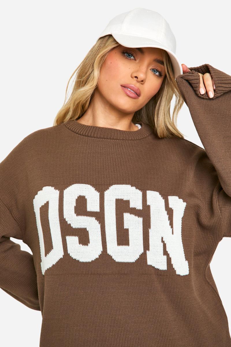 Трикотажний джемпер з круглим вирізом DSGN