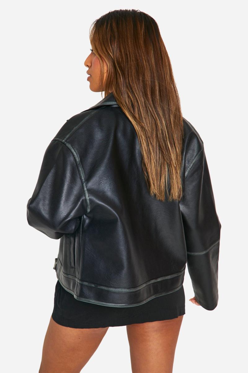 Куртка зі штучної шкіри мініатюрного вінтажного вигляду