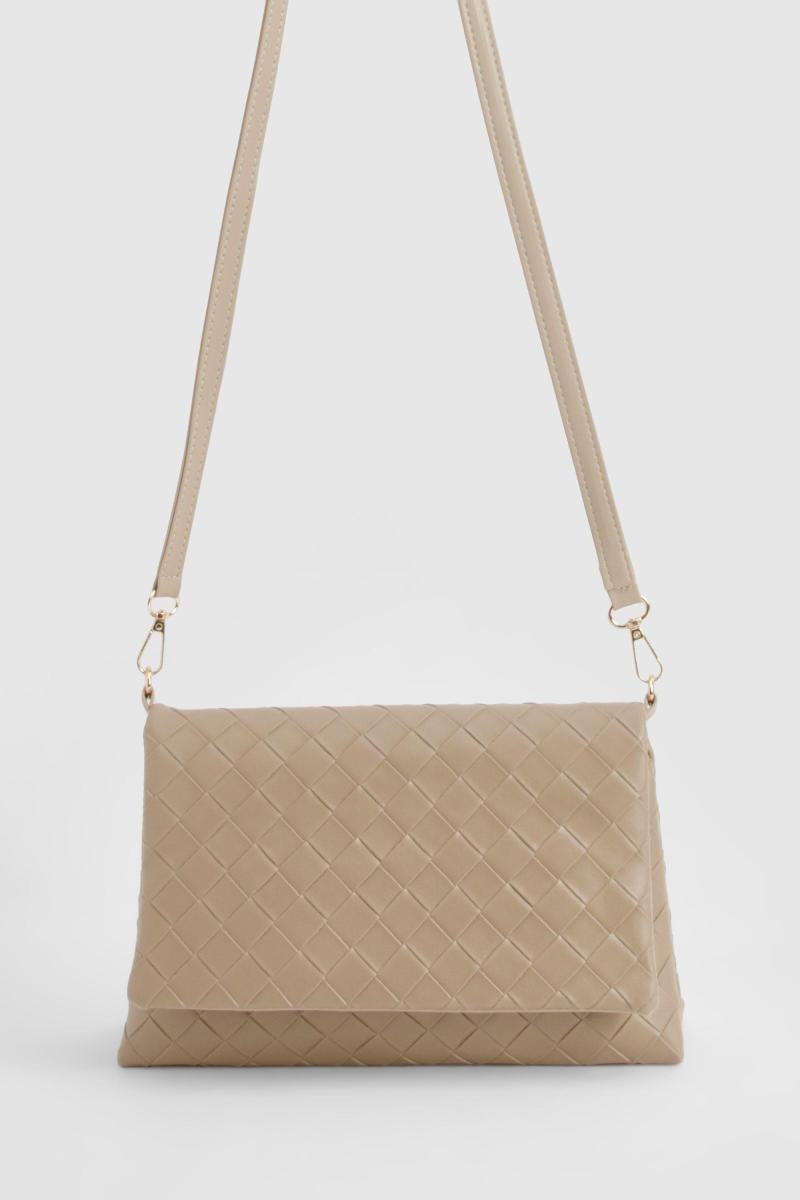 Плетена шкіряна сумка через плече