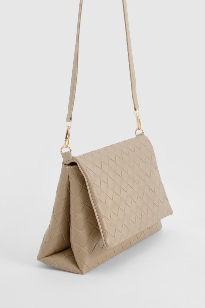 Плетена шкіряна сумка через плече