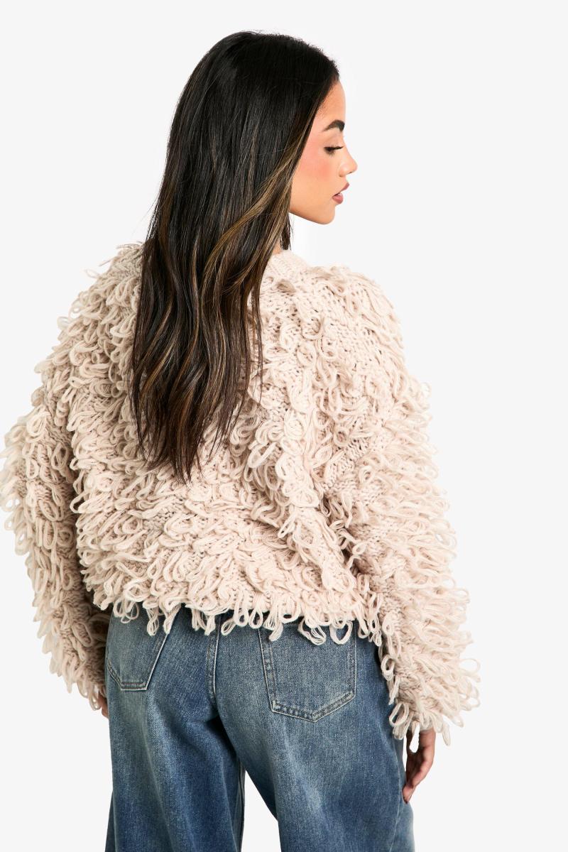 Трикотажний джемпер з масивним петельним швом