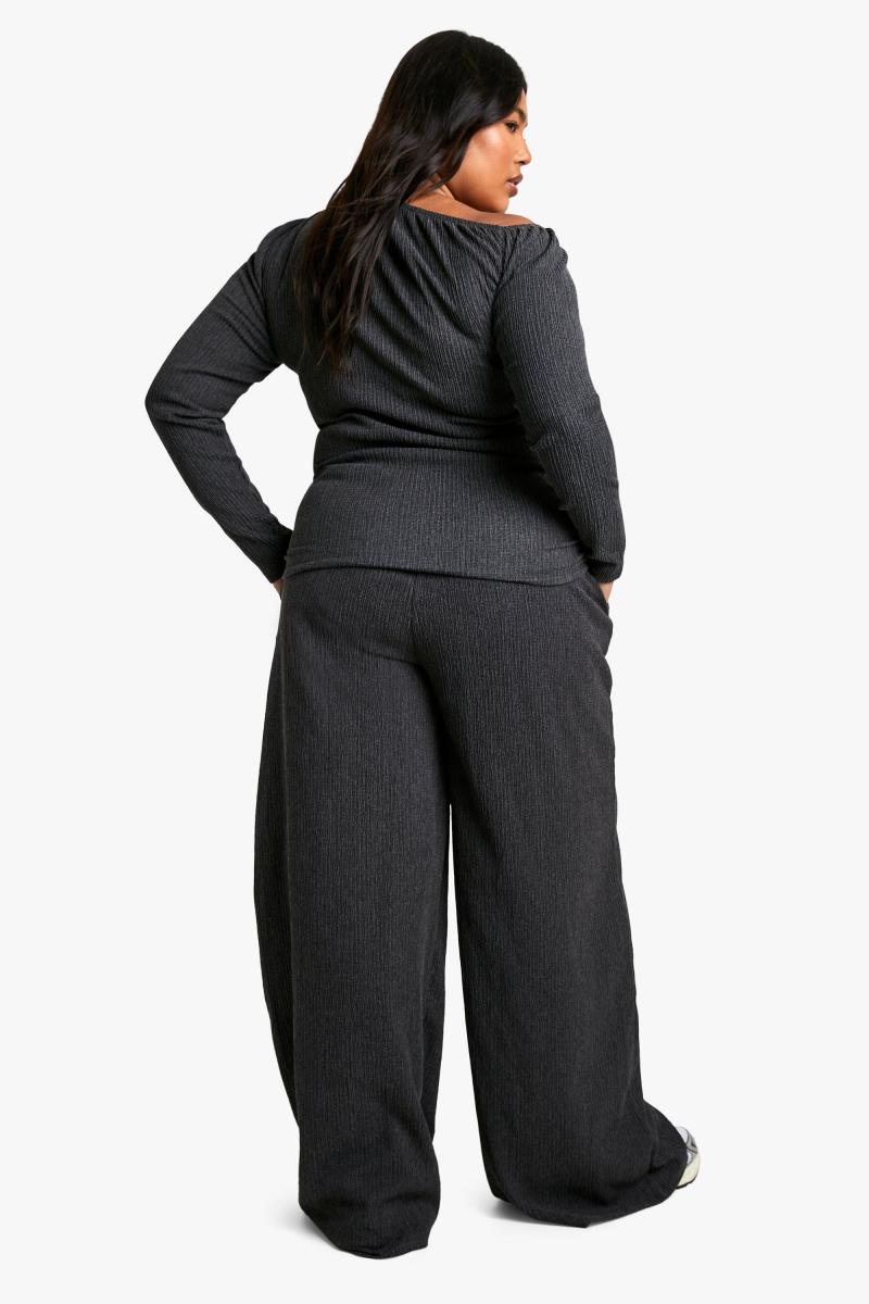 ПЛЮСНІ БРЮКИ НА ТАЛІЇ З ТЕКСТУРОЮ