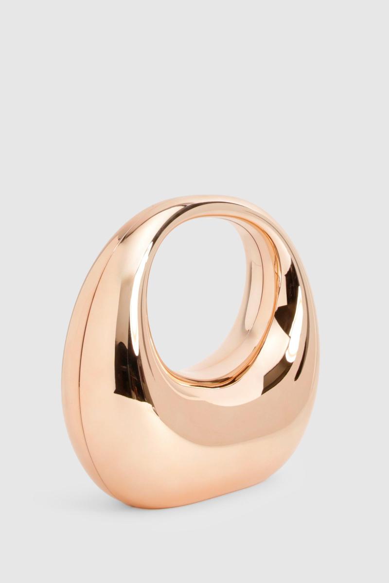 Металева хромована акрилова кругла сумка