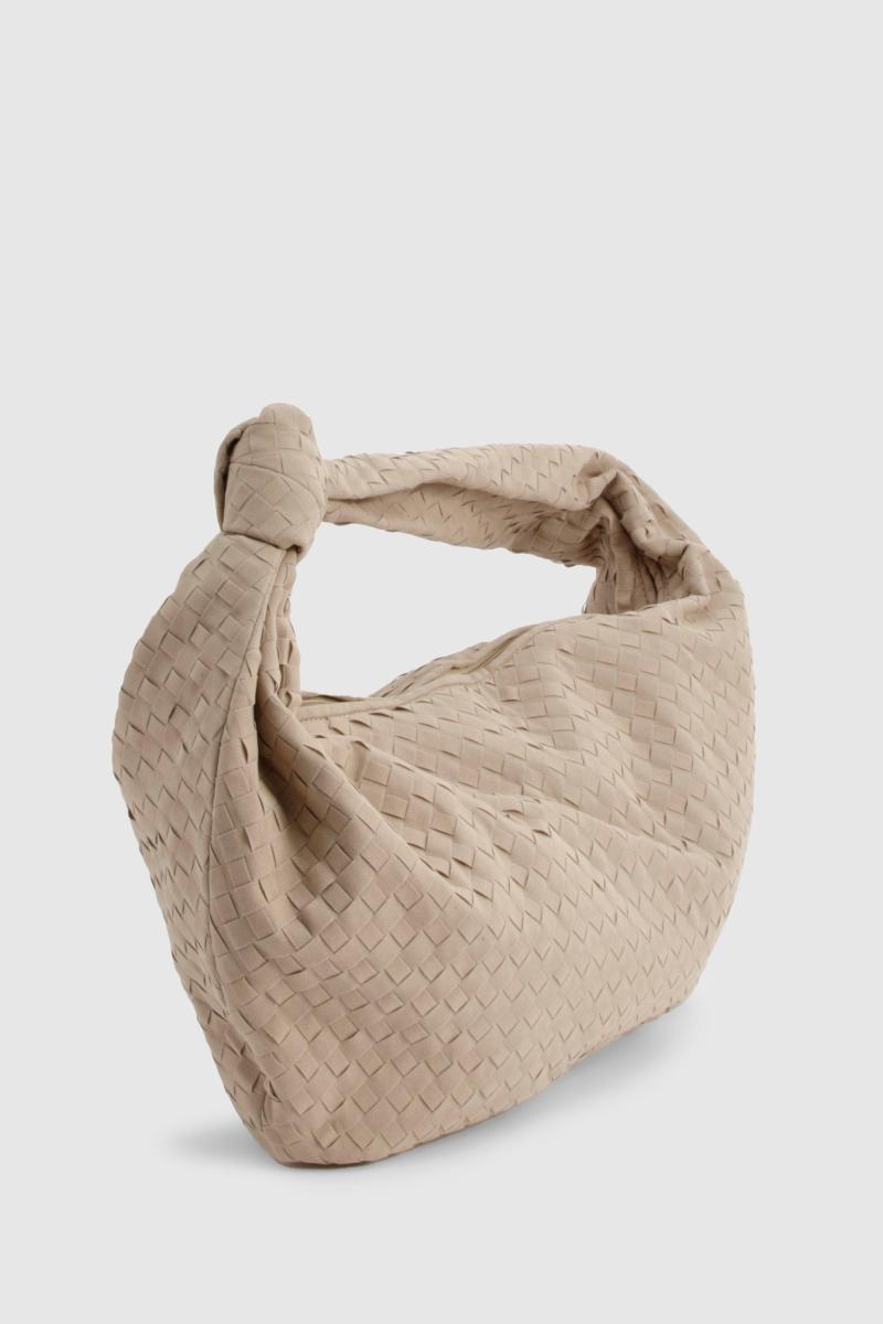 Велика сумка через плече зі штучної замші