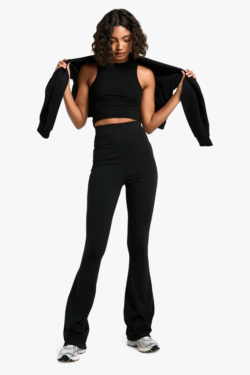 Високий бавовняний трикотаж із рюшами