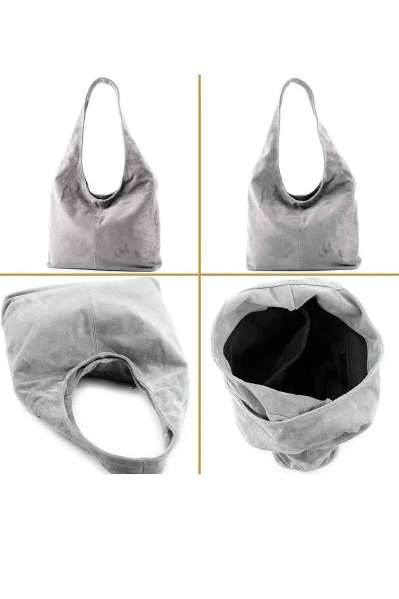 Простора сумочка з натуральної італійської замші