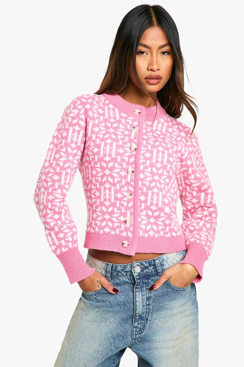 В'язаний різдвяний кардиган преміум-класу Fairisle