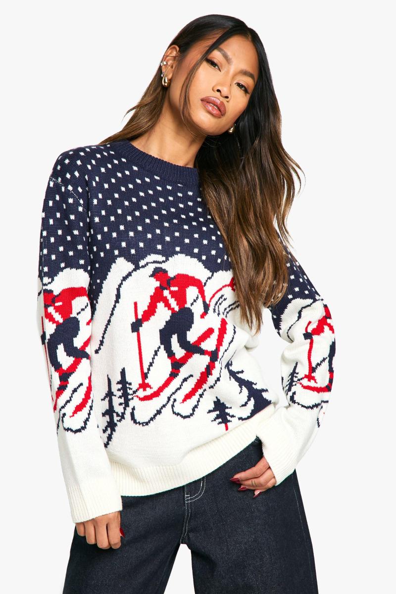 Зимовий лижний в'язаний джемпер