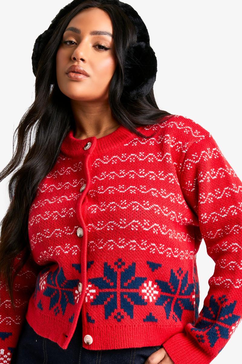 В’язаний різдвяний кардиган преміум-класу Fairisle