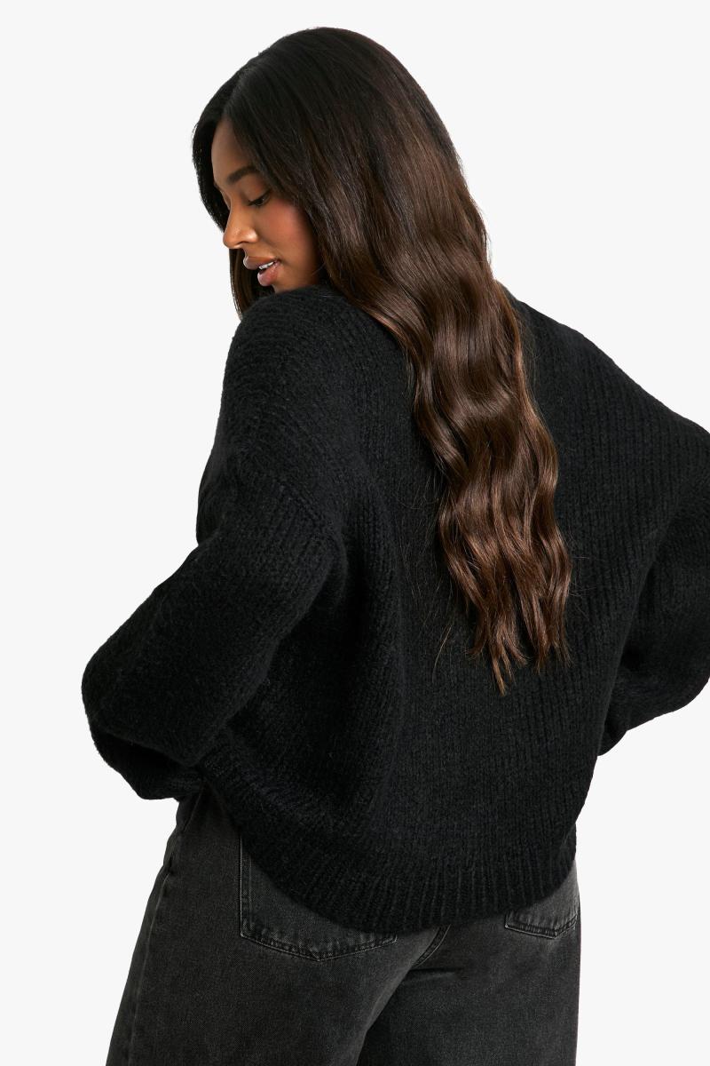 Плюс великий м’який трикотажний кардиган-бойфренд