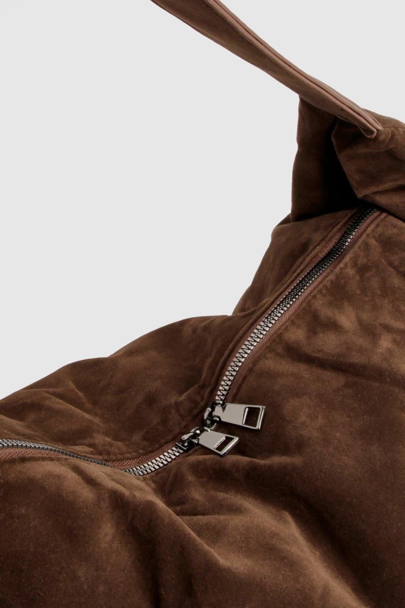 Сумка через плече зі штучної замші