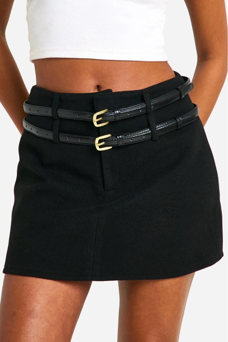 Мікро-міні-спідниця в клітинку з вовняним виглядом