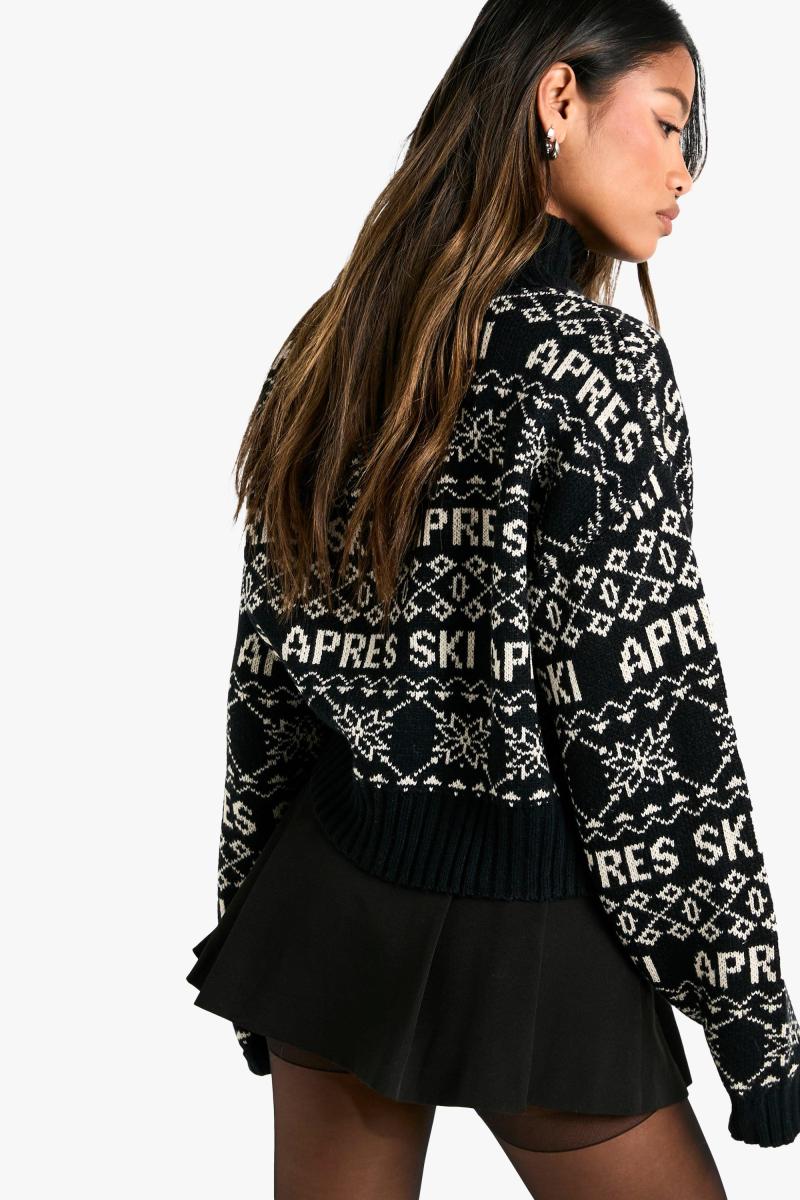 Різдвяний джемпер на півзастібці Apres Ski