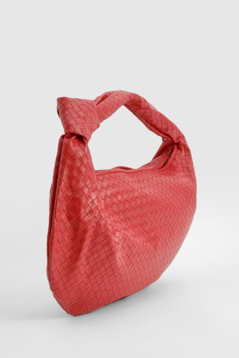 Велика сумка через плече з плетеними вузловими ремінцями