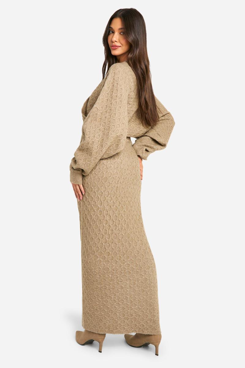 Укорочений джемпер із м’яким тросом і спідниця-максі