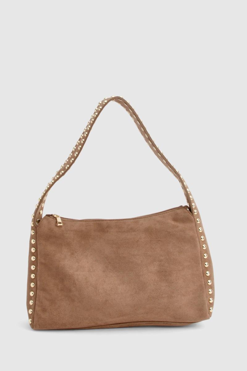 Сумка через плече зі штучної замші з шипами