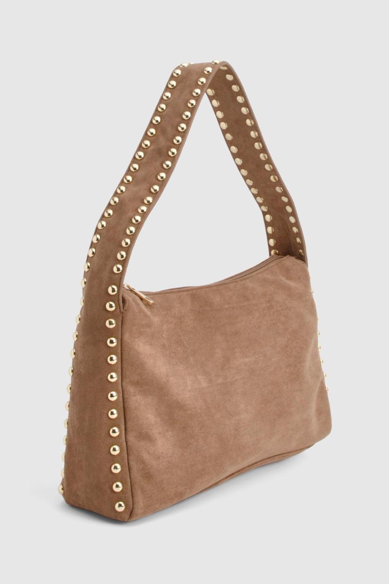 Сумка через плече зі штучної замші з шипами