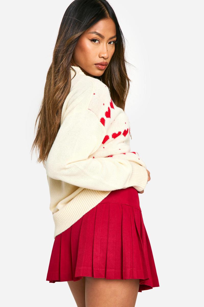 Великий джемпер із різдвяними сердечками