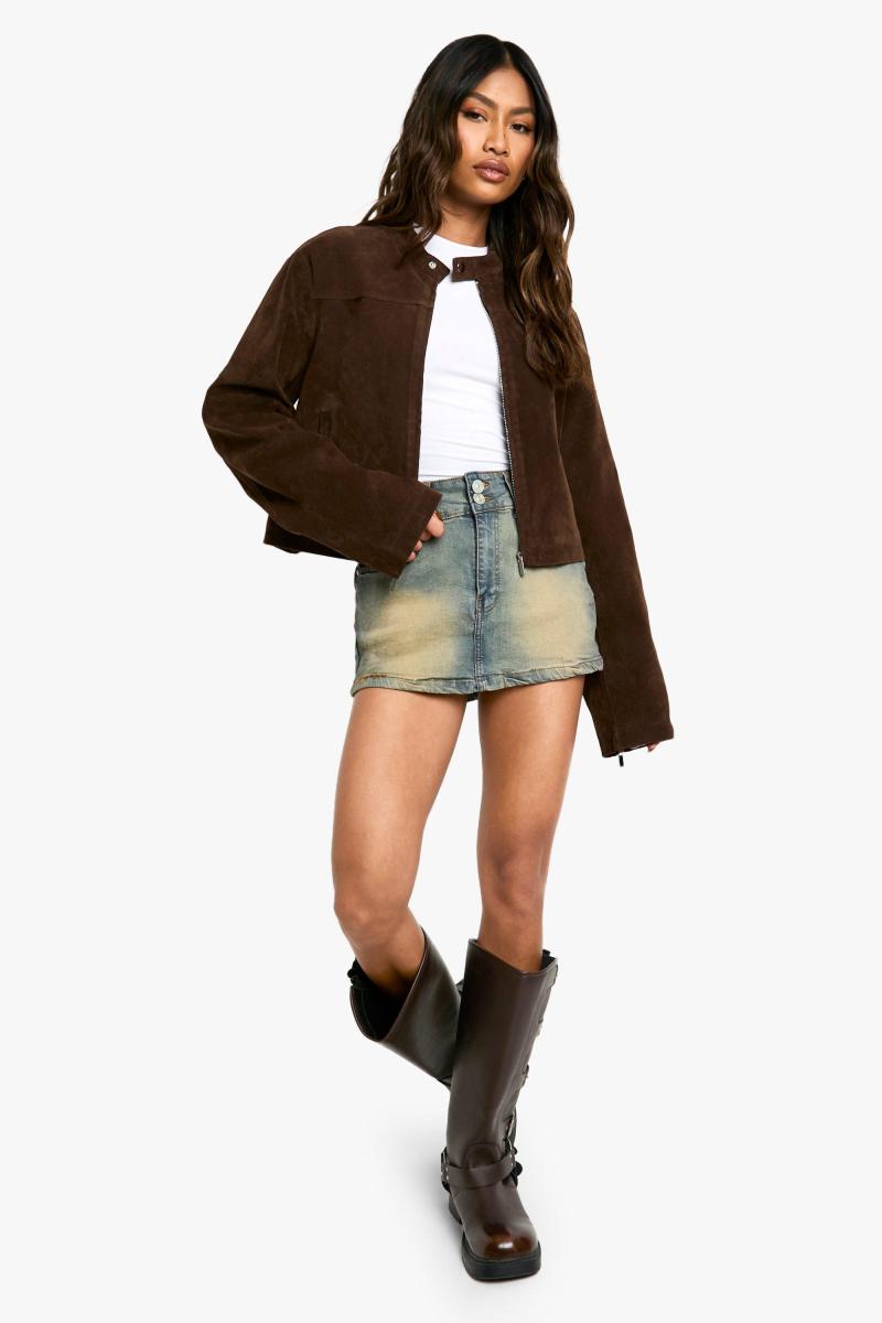 Міні-спідниця з пісочного деніму